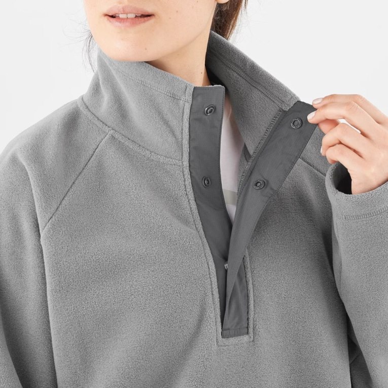 Grey Salomon Outlife Polartec Halz Zip Women's Sweatshirt | PH 95318A